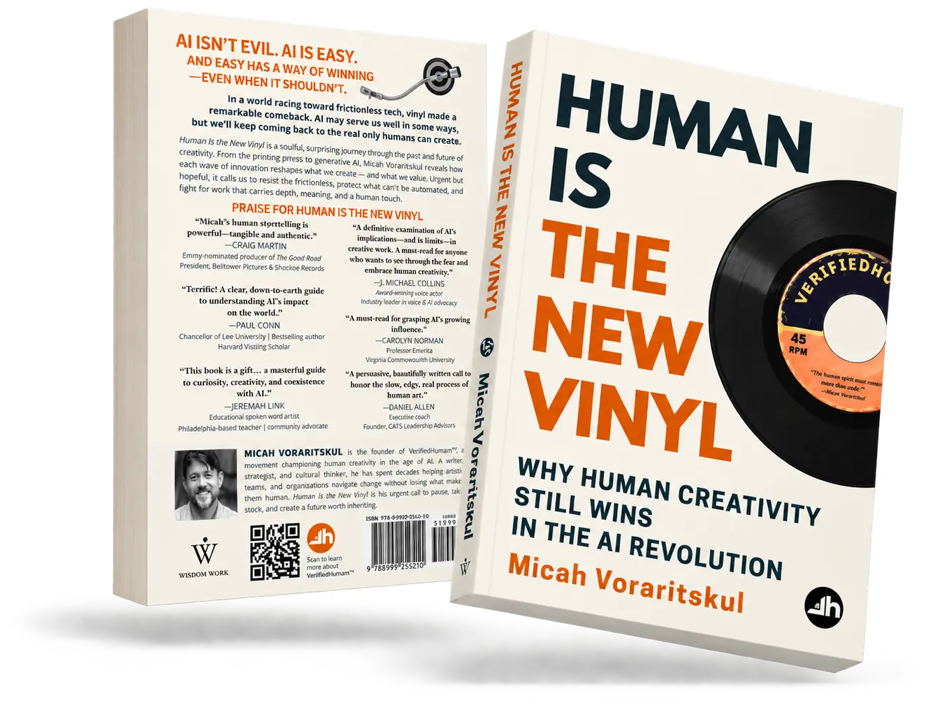 Human Is the New Vinyl paperback, front and back covers